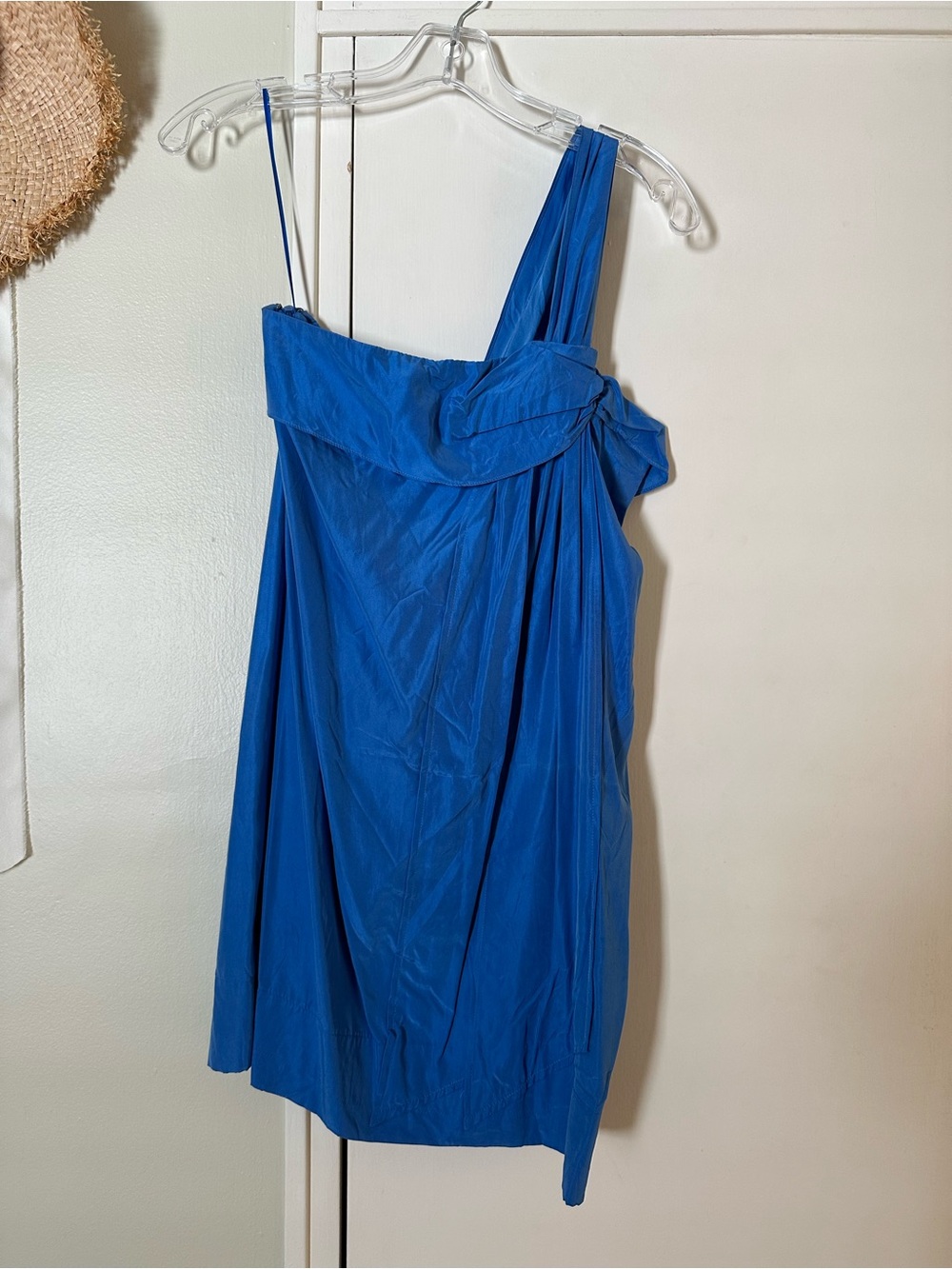 Stella McCartney One-Shoulder Royal Blue Mini Dress